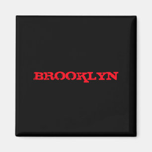 Navy Blue Red Brooklyn New York City Nyc Mens _1  Magnet