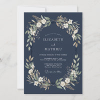 Navy Blue Regal Wintry Wedding