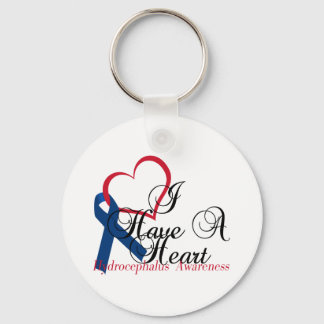 Navy Blue Ribbon Hydrocephalus Awareness Key Ring