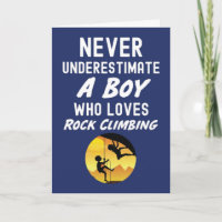 Navy Blue Rock Climbing Cards For Boys For Kids
