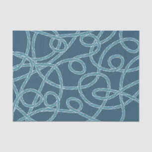 Navy Blue Rope Pattern Nautical Tissue Paper