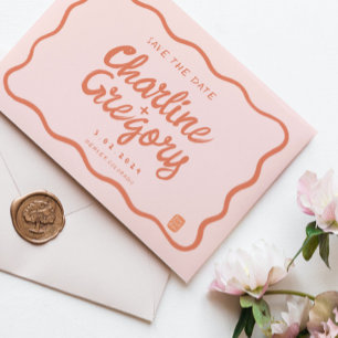 Navy Blue Rose gold Wedding Thank you Invitation