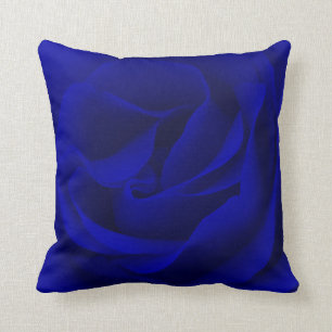 Navy Blue Rose Magnified Cushion