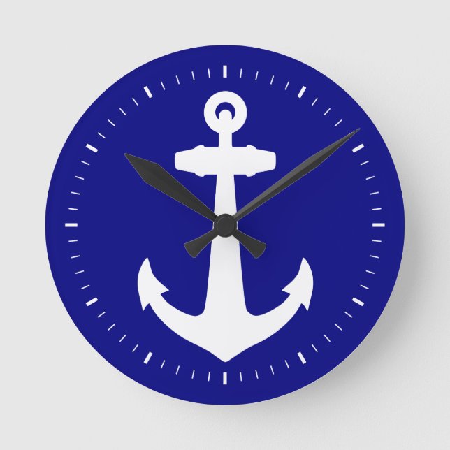 Navy Blue Round Clock (Front)