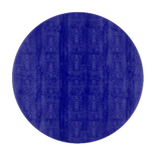Navy Blue Round Glass Cutting Board