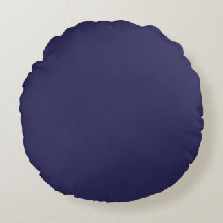 Navy Blue Round Pillow