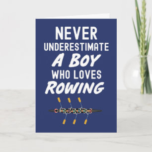 Navy Blue Rowing Cards For Boys