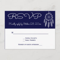Navy Blue RSVP Native American Dream Catcher