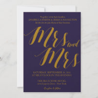 Navy Blue Rustic Chic Mrs and Mrs Lesbian Wedding