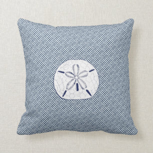 Navy Blue Sand Dollar Beach Cushion