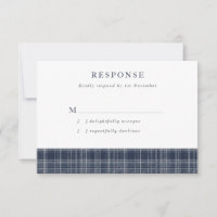 Navy Blue Scottish Tartan Wedding