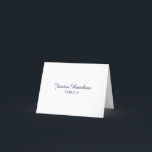 Navy Blue Script Place Card With Meal Choice<br><div class="desc">A simple chic calligraphy place card with meal choice. Great for weddings, engagement parties, or any other special occasion. I offer a customization service. If you have any questions or special requests, please feel free to contact me via chat. ____________________________________________________________ NOTE: You need to change the guest name and meal...</div>