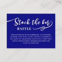 Navy Blue Script Stock the bar Bridal Shower 