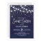 Navy Blue Silver Glitter Sparkles Lights Sweet 16
