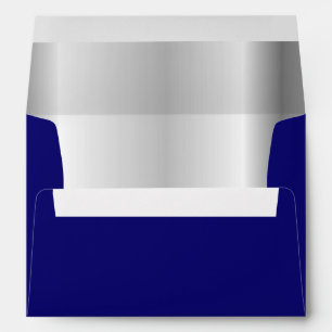 Navy Blue Silver Inner Envelope