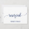 Navy Blue Simple Calligraphy Wedding Reserved Sign