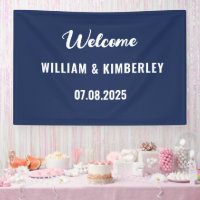 Navy Blue Simple Elegant Modern Wedding