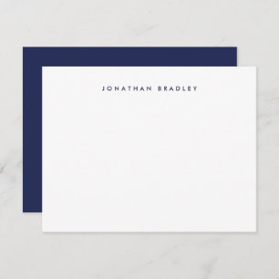 Navy Blue Simple Minimal Professional  Card