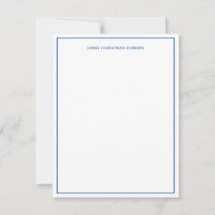 Navy Blue Simple Professional Modern Border  Card