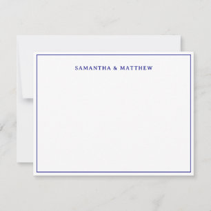 Navy Blue Simple Retro Vintage Typography Card