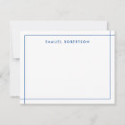 Navy Blue Simple Thin Border Corner Square 