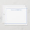 Navy Blue Simple Thin Border Corner Square 