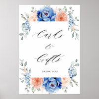 Navy Blue Slate Dusty Blush Cards & Gifts