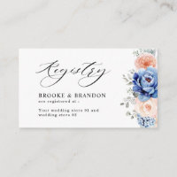 Navy Blue Slate Dusty Blush Pink Wedding Registry