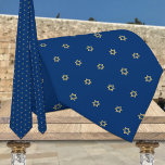 Navy Blue & Small Gold Star Of David Tie<br><div class="desc">A navy blue and gold star of David neck tie featuring a small gold star against a solid navy blue background.</div>