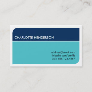Navy blue smart student employment resume card
