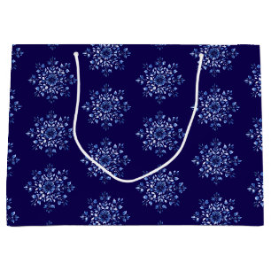 Navy Blue Snowflake Gift Bags