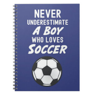 Navy Blue Soccer Boys Notebook