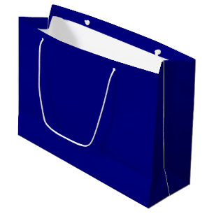 Navy Blue Solid Color   Classic   Elegant Large Gift Bag