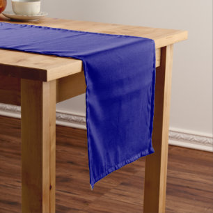 Navy Blue Solid Color Short Table Runner