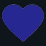 Navy Blue Solid Colour | Classic | Elegant Heart Sticker<br><div class="desc">Navy Blue Solid Colour | Classic | Elegant | Trendy | Stylish | Gift</div>