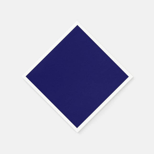 Navy Blue Solid Colour Customise It Napkin (Corner)