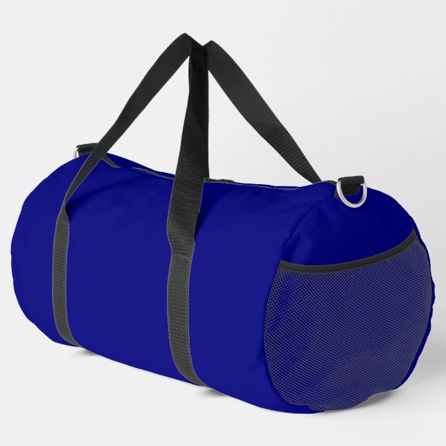 Navy Blue Solid Colour Duffle Bag (Right Corner)