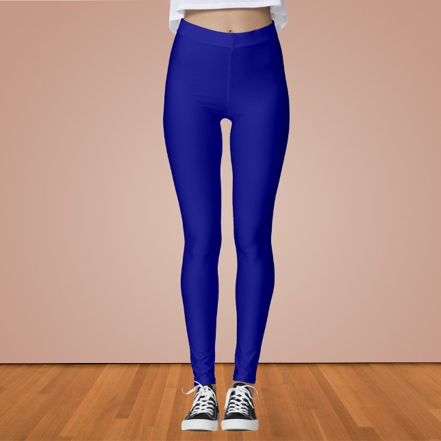 Navy Blue Solid Colour Leggings (Creator Uploaded)