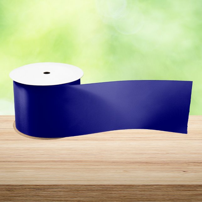 Navy Blue Solid Colour Satin Ribbon (Creator Uploaded)