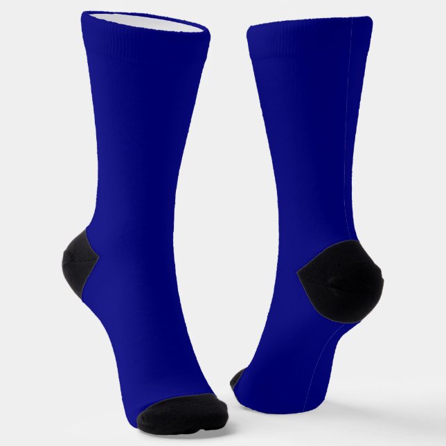 Navy Blue Solid Colour Socks (Angled)