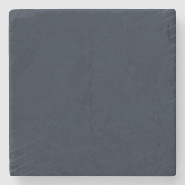 Navy Blue Solid Colour Stone Coaster (Front)