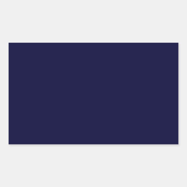 Navy Blue Solid Colour Template Rectangular Sticker (Front)
