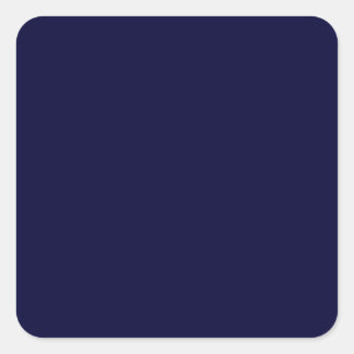 Navy Blue Solid Colour Template Square Sticker
