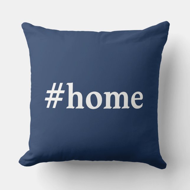 Navy Blue Solid #Home Cushion (Front)