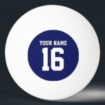 Navy Blue Sports Jersey Team Jersey Ping Pong Ball<br><div class="desc">Preppy Solid Colour Navy Blue Team Jersey / Sports Jersey / Football Jersey / Rugby Jersey with Custom Name ========= Customise this with your own name or team name and a number. You can change the size, colour and placement of the text if you need to make changes, change the...</div>
