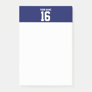 Navy Blue Sports Jersey Team Jersey Post-it Notes