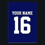 Navy Blue Sports Jersey Team Jersey Table Number<br><div class="desc">Preppy Solid Colour Navy Blue Team Jersey / Sports Jersey / Football Jersey / Rugby Jersey with Custom Name Customise this with your own name or team name and a number. You can change the size, colour and placement of the text if you need to make changes, change the colour...</div>