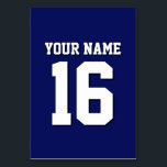 Navy Blue Sports Jersey Team Jersey Table Number<br><div class="desc">Preppy Solid Colour Navy Blue Team Jersey / Sports Jersey / Football Jersey / Rugby Jersey with Custom Name Customise this with your own name or team name and a number. You can change the size, colour and placement of the text if you need to make changes, change the colour...</div>