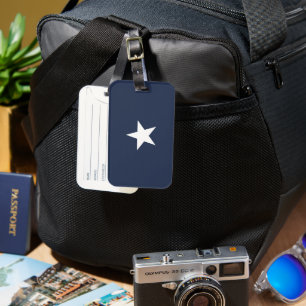 Navy Blue Star Mark Luggage Tag