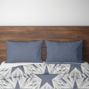 Navy Blue Star Pillowcase